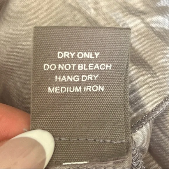 Gray rosette tiered ruffle mesh mini dress M fairycore coquette brunch soft girl - Picture 11 of 16